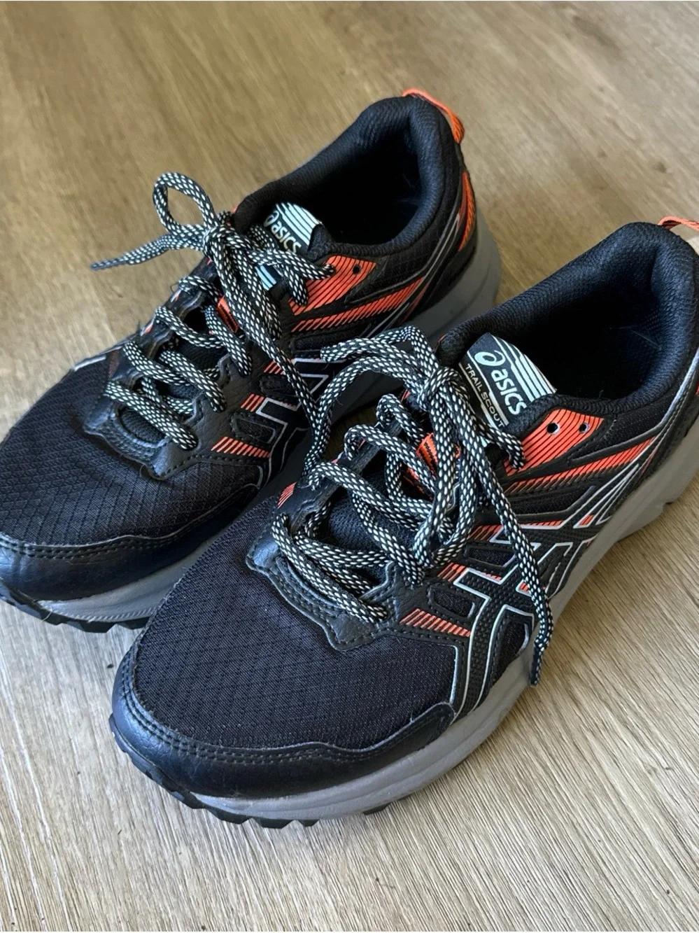 ASICS Black and Orange Women's Running Sneakers